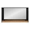 Mehta Wood and Metal Shelf Mirror