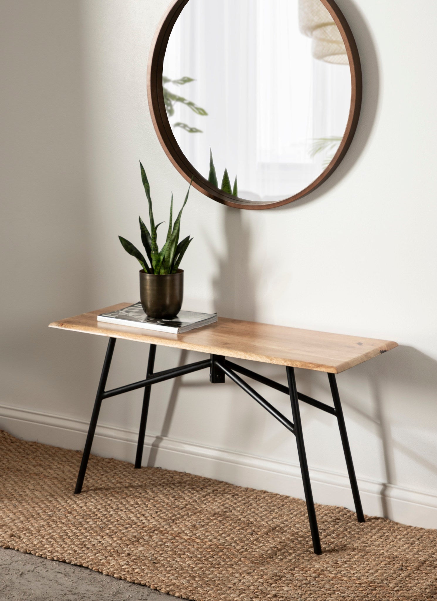 Pallson Wood and Metal Bench