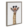 Sylvie Baby Giraffe  Color Illustration Framed Canvas by Simon Te of Tai Prints