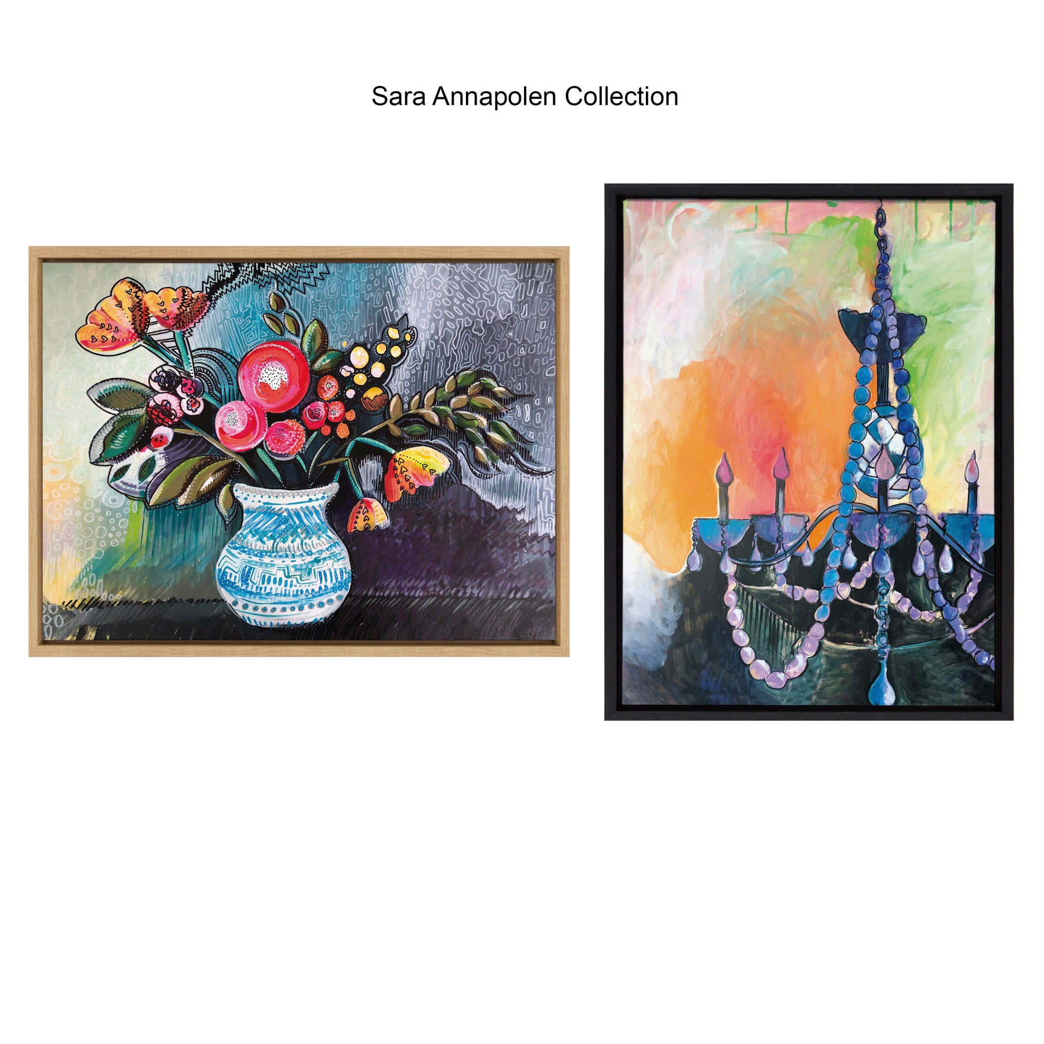 Sylvie Whimsy Still Life Framed Canvas by Sara Annapolen