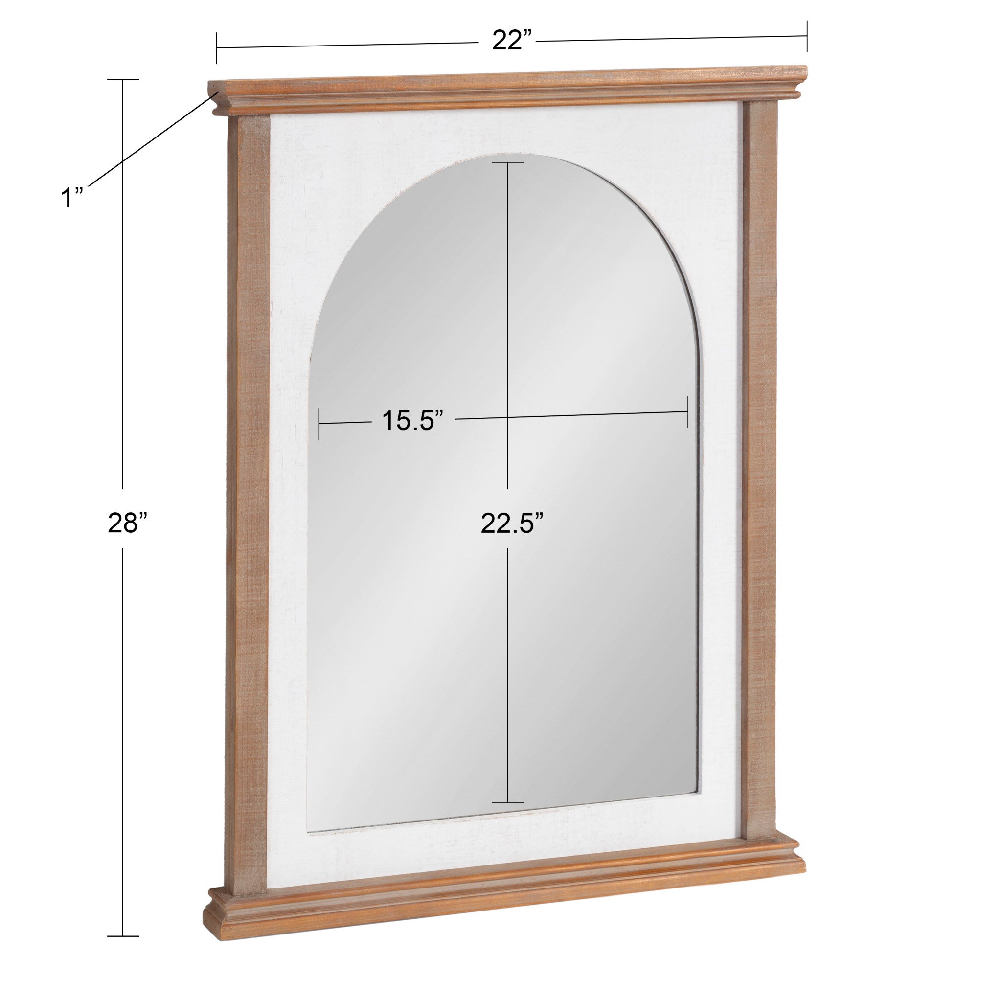 Brenna Wood Framed Arch Wall Mirror