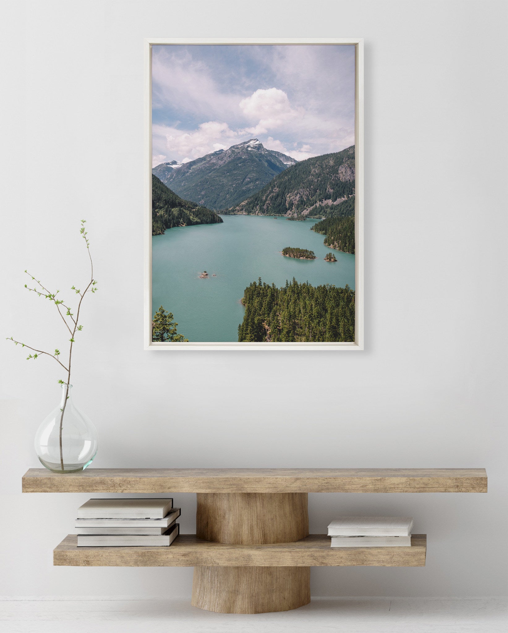 Sylvie Diablo Lake Framed Canvas by Patricia Hasz of Patricia Rae Photography