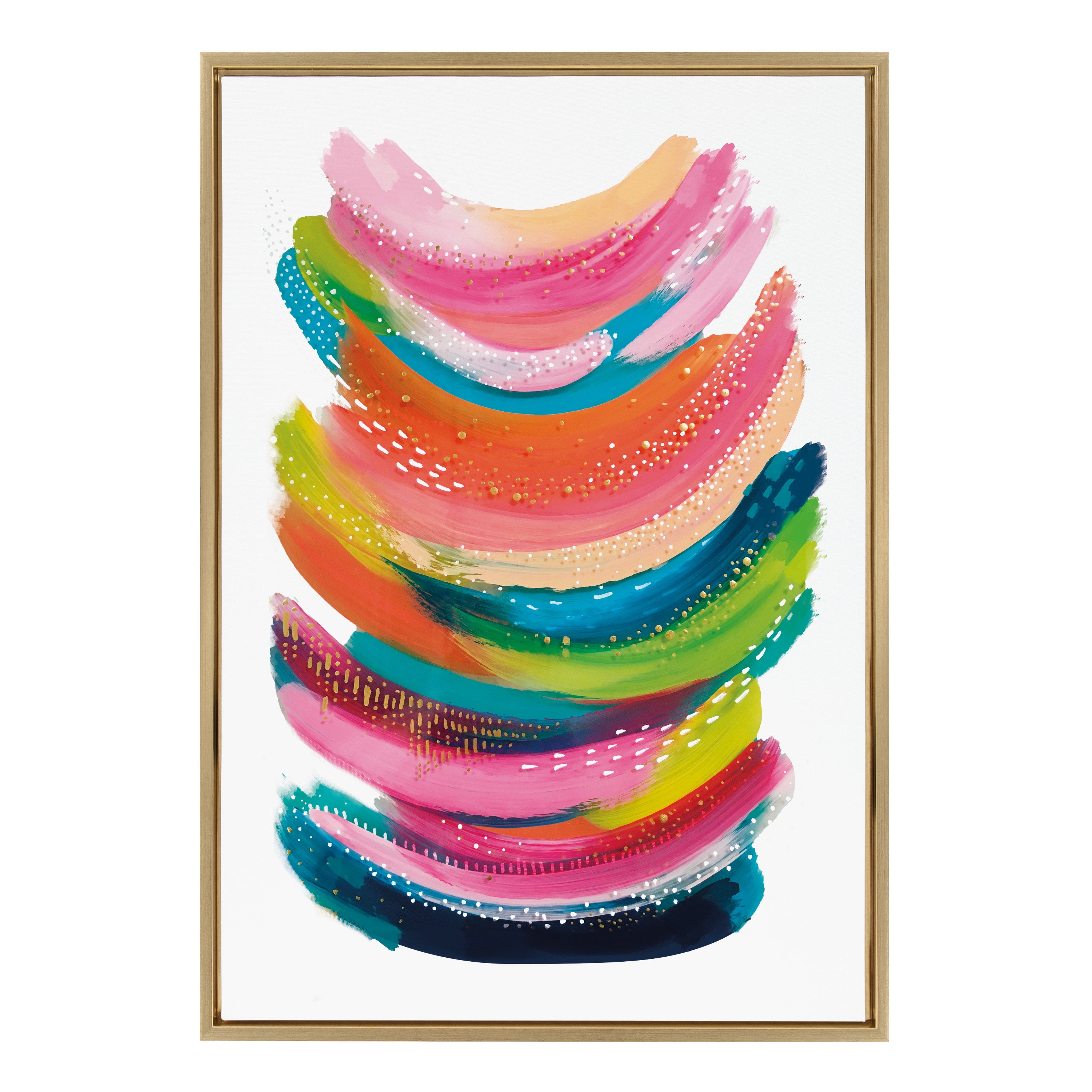 Sylvie Bright Abstract Framed Canvas by Jessi Raulet of Ettavee