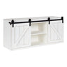 Cates Decorative Wood Wall Storage Cabinet with Sliding Barn Doors