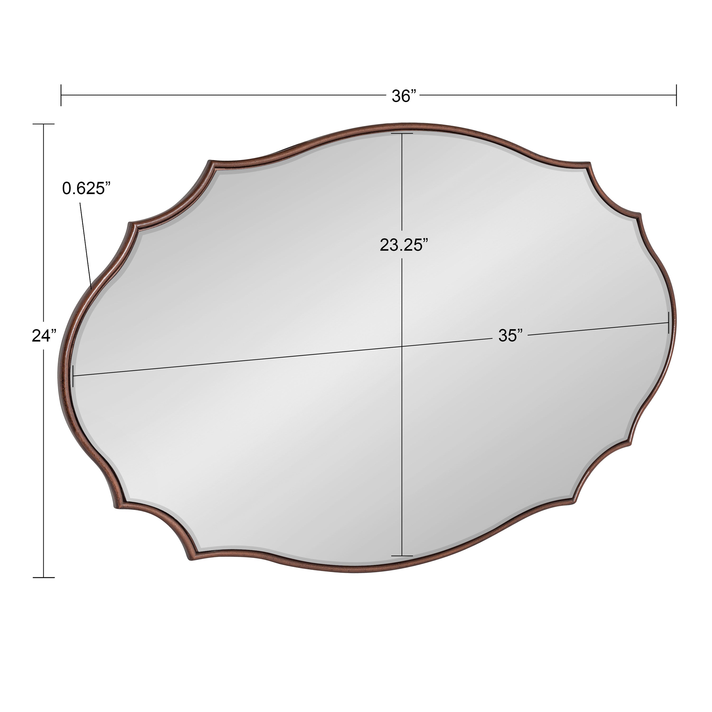 Leanna Scalloped Oval Wall Mirror