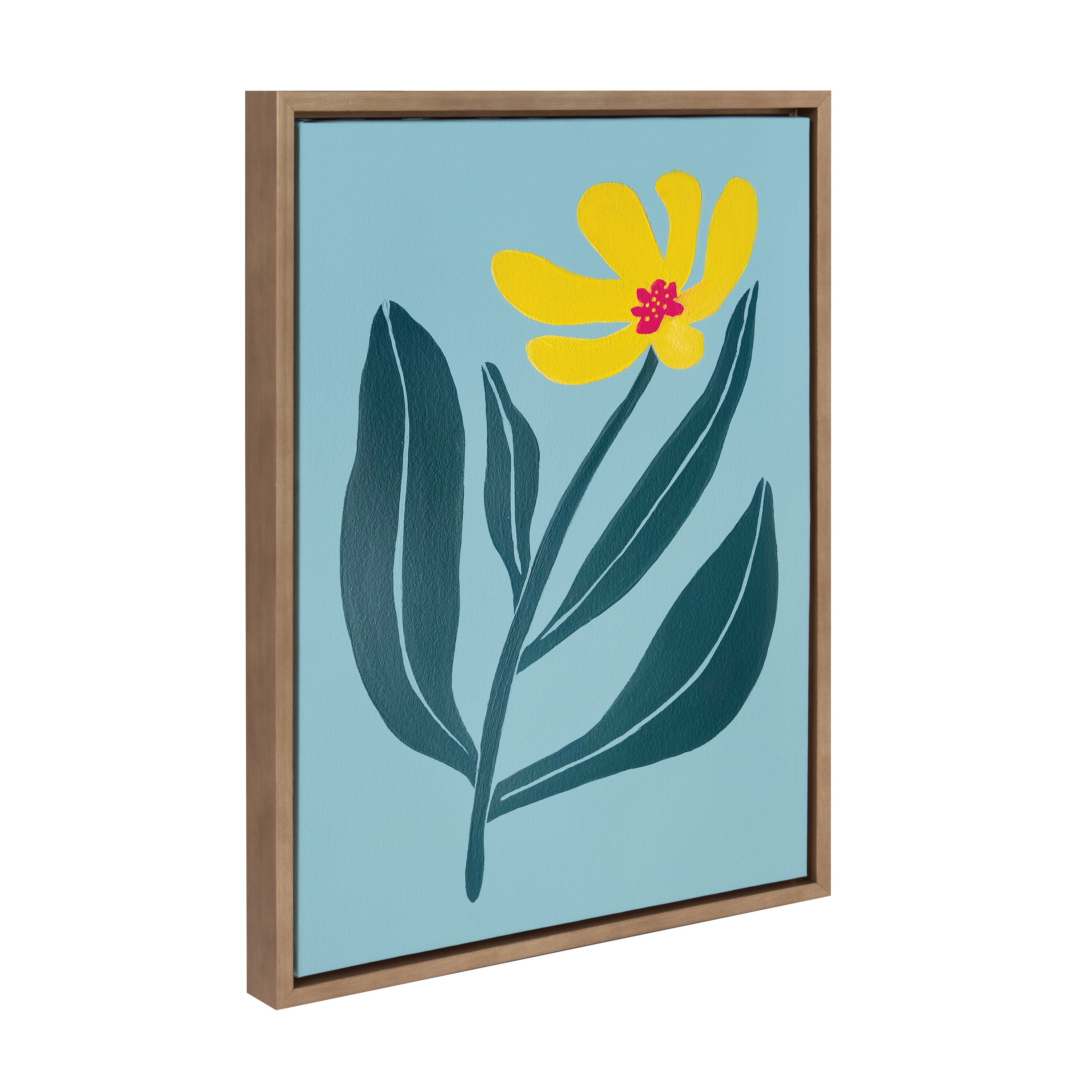 Sylvie Yellow Flower Framed Canvas by Emma Daisy