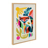 Sylvie Mid Century Modern Fox Framed Canvas by Rachel Lee of My Dream Wall