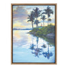 Sylvie Palm Trees and Water Framed Canvas by Laurie Snow Hein