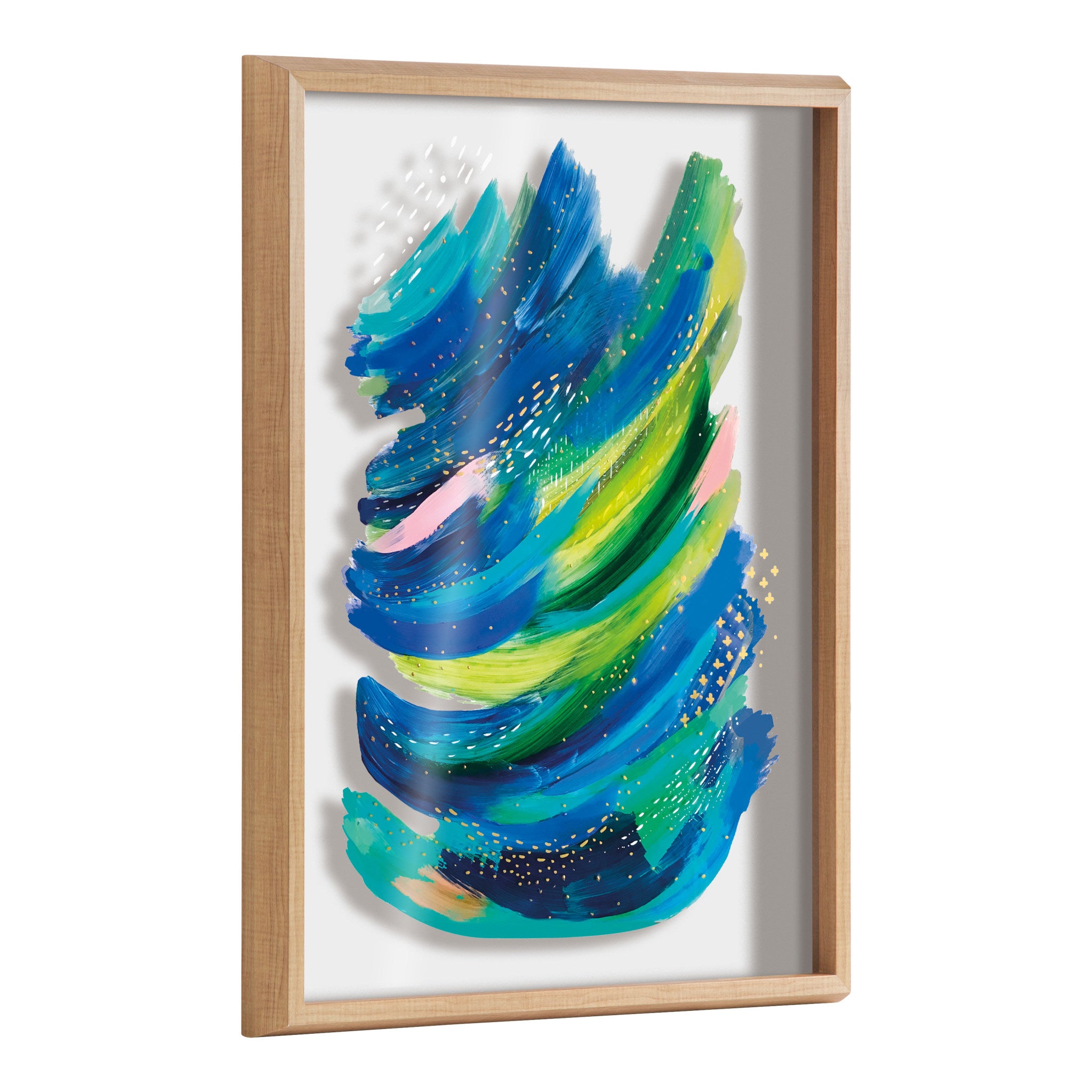 Blake Bright Abstract 2 Framed Printed Glass by Jessi Raulet of Ettavee