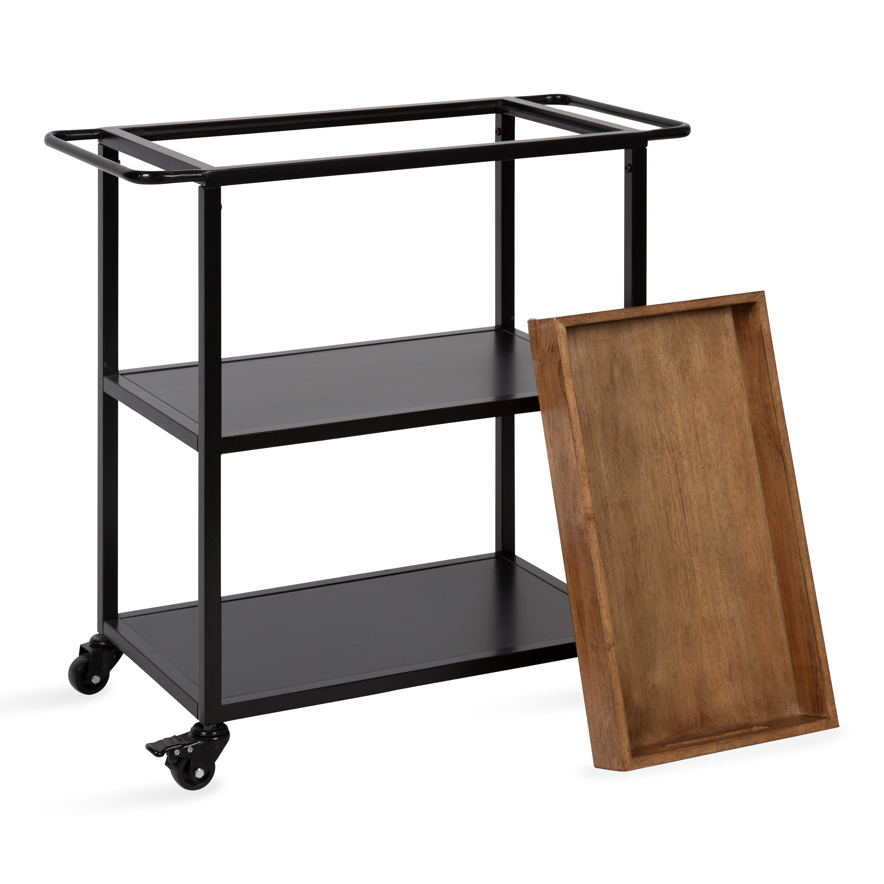 Giles Metal Bar Cart with Tray