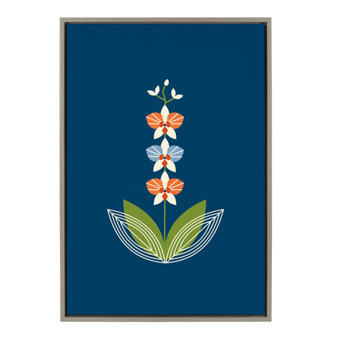 Sylvie Orchid Framed Canvas by Amber Leaders Designs