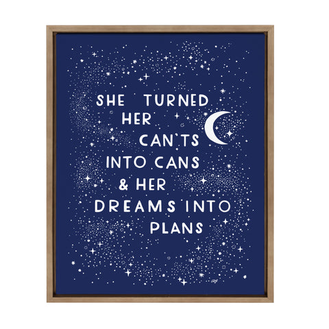 Sylvie Can'ts into Cans Framed Canvas by Maria Filar