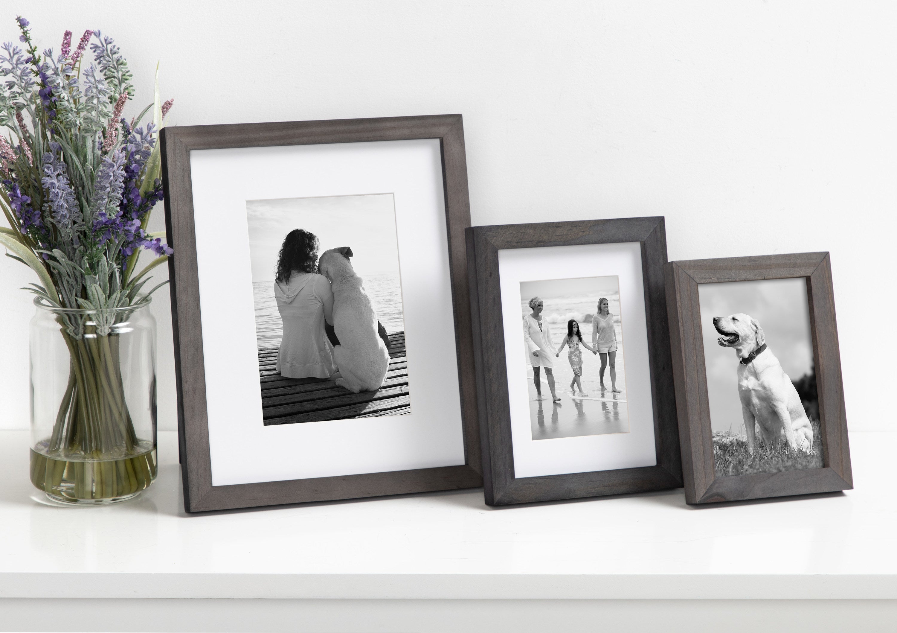 8X10 Picture Frame 5x7 Wood Photo Frames Wall Tabletop Decor Set of  2/4/6/10