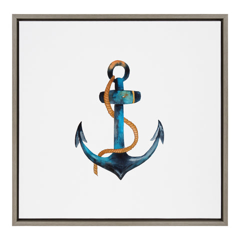 Sylvie Anchor Framed Canvas by Maja Mitrovic of Makes My Day Happy