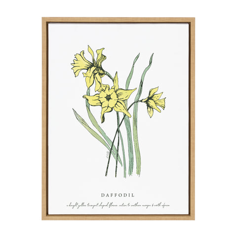 Sylvie Spring Daffodil Framed Canvas by Statement Goods