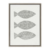 Sylvie Three Tribal Fish Framed Canvas by Statement Goods