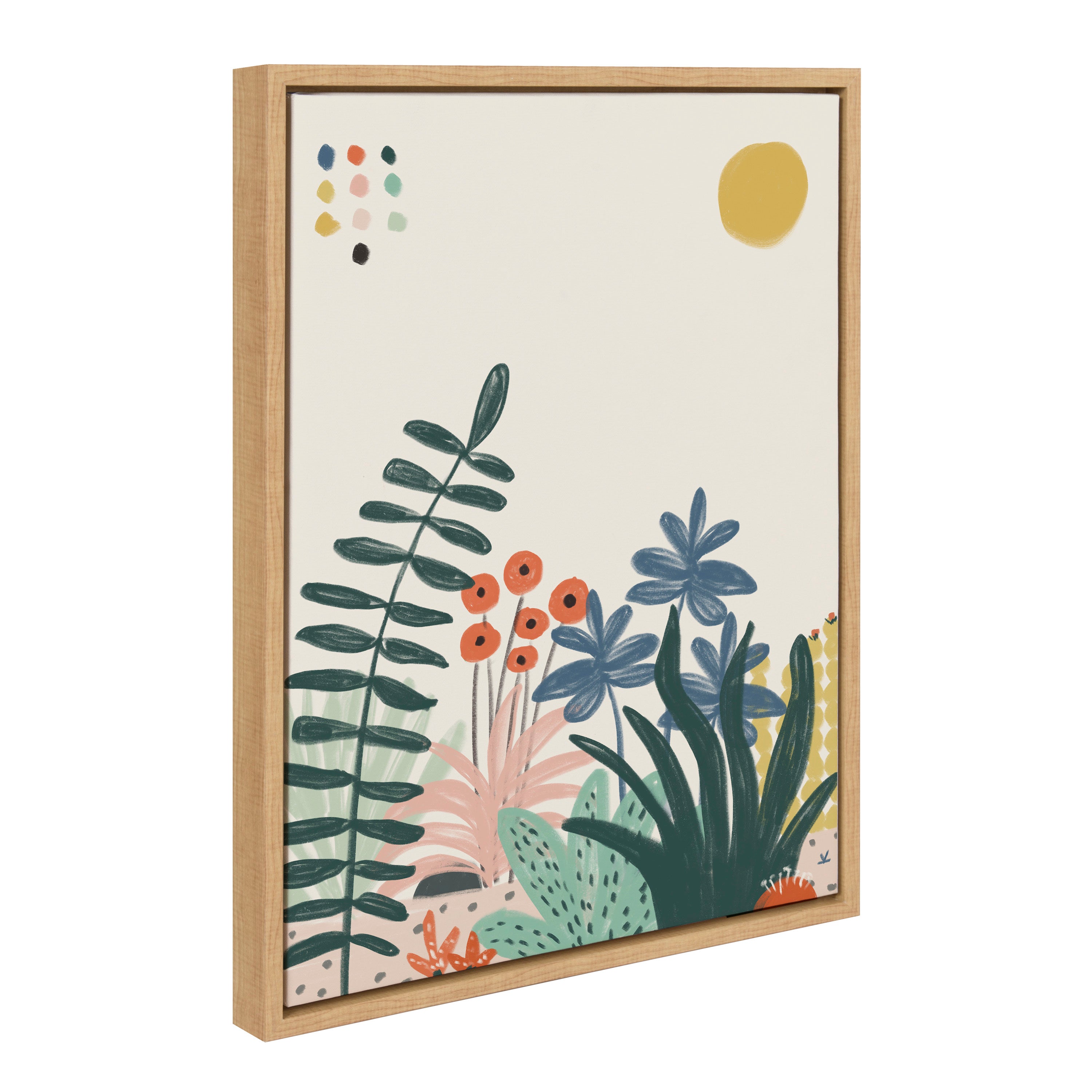 Sylvie Zen Garden 2 Framed Canvas by Kelly Knaga