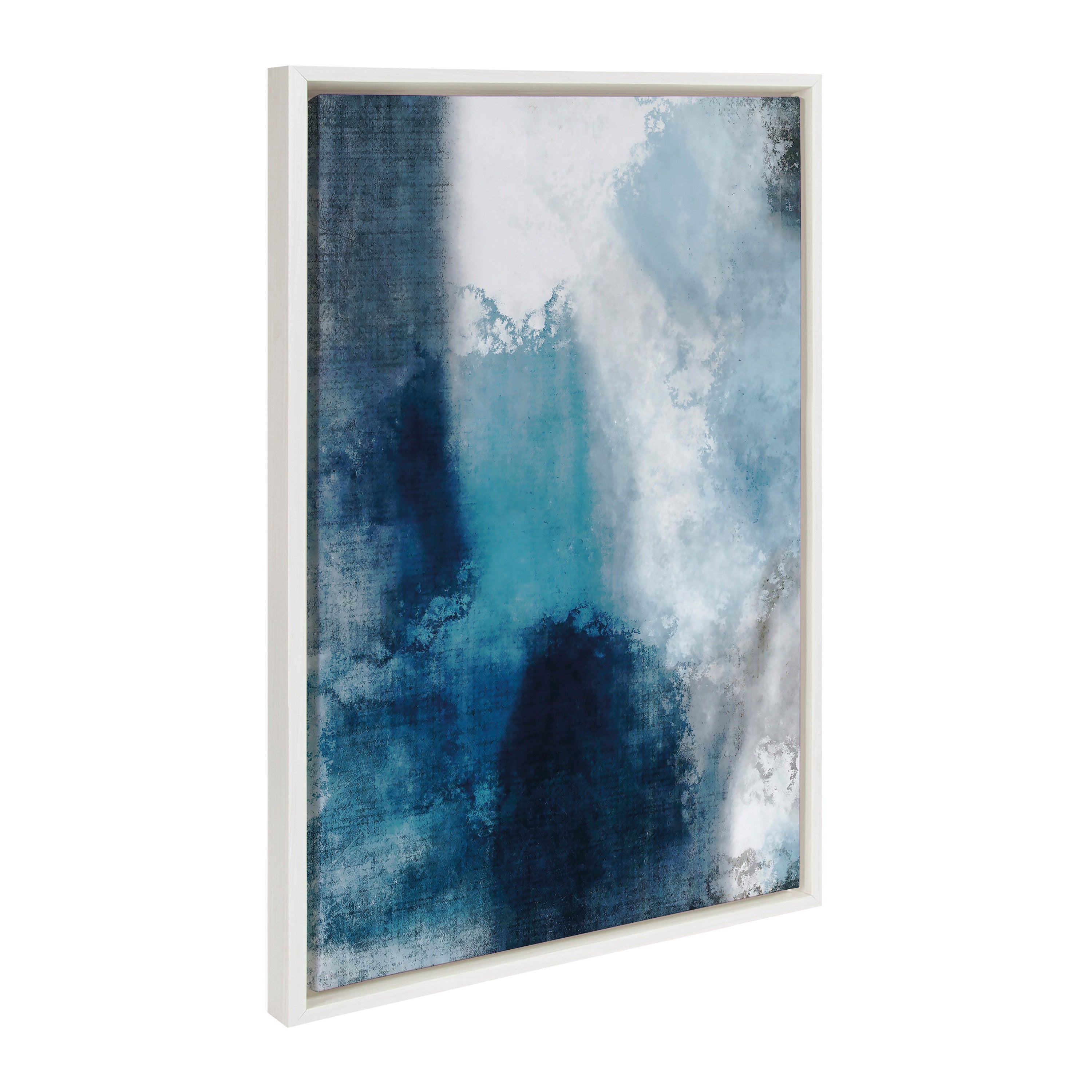 Sylvie Aqua Abstract 1 Framed Canvas by Amy Lighthall