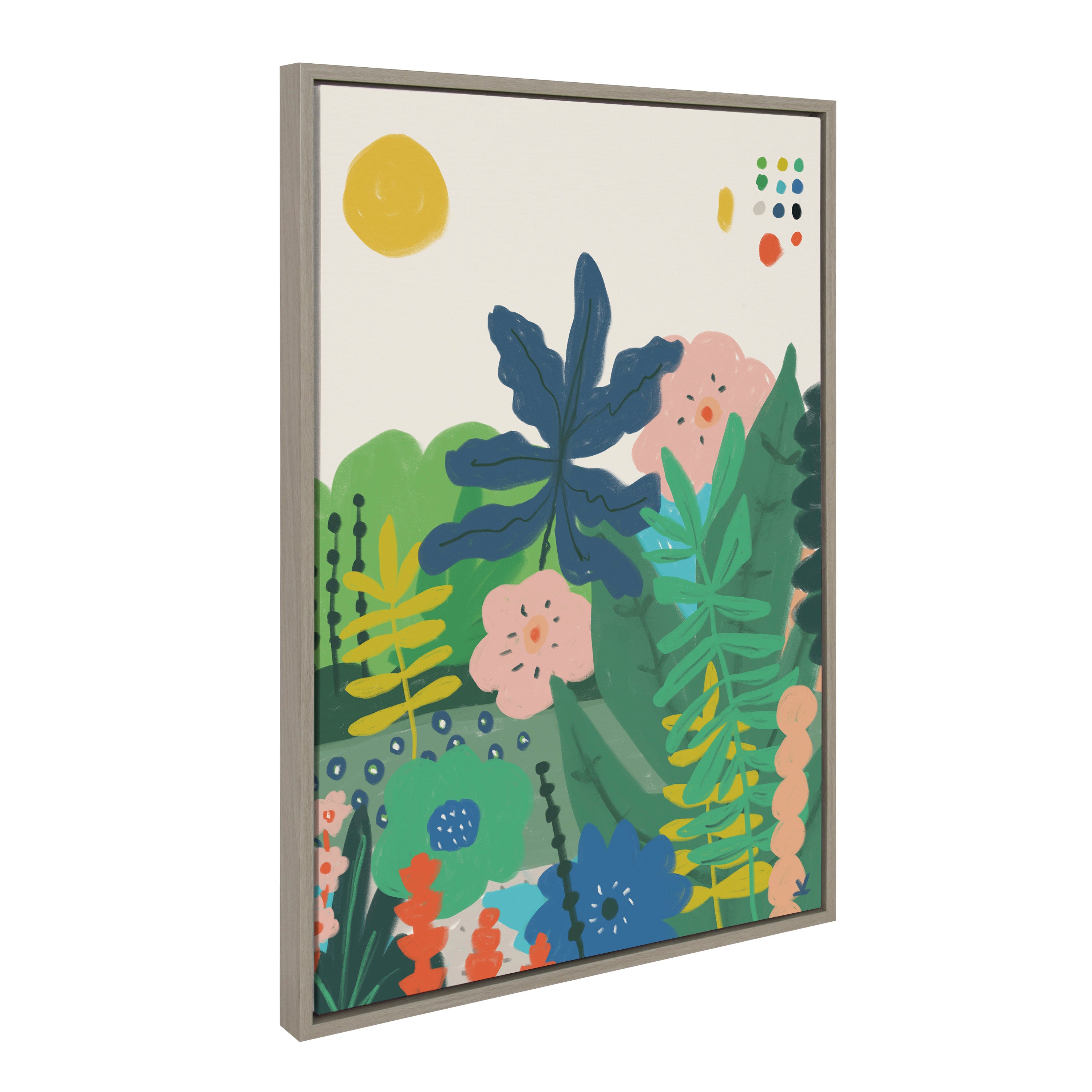 Sylvie Zen Garden 1 Framed Canvas by Kelly Knaga