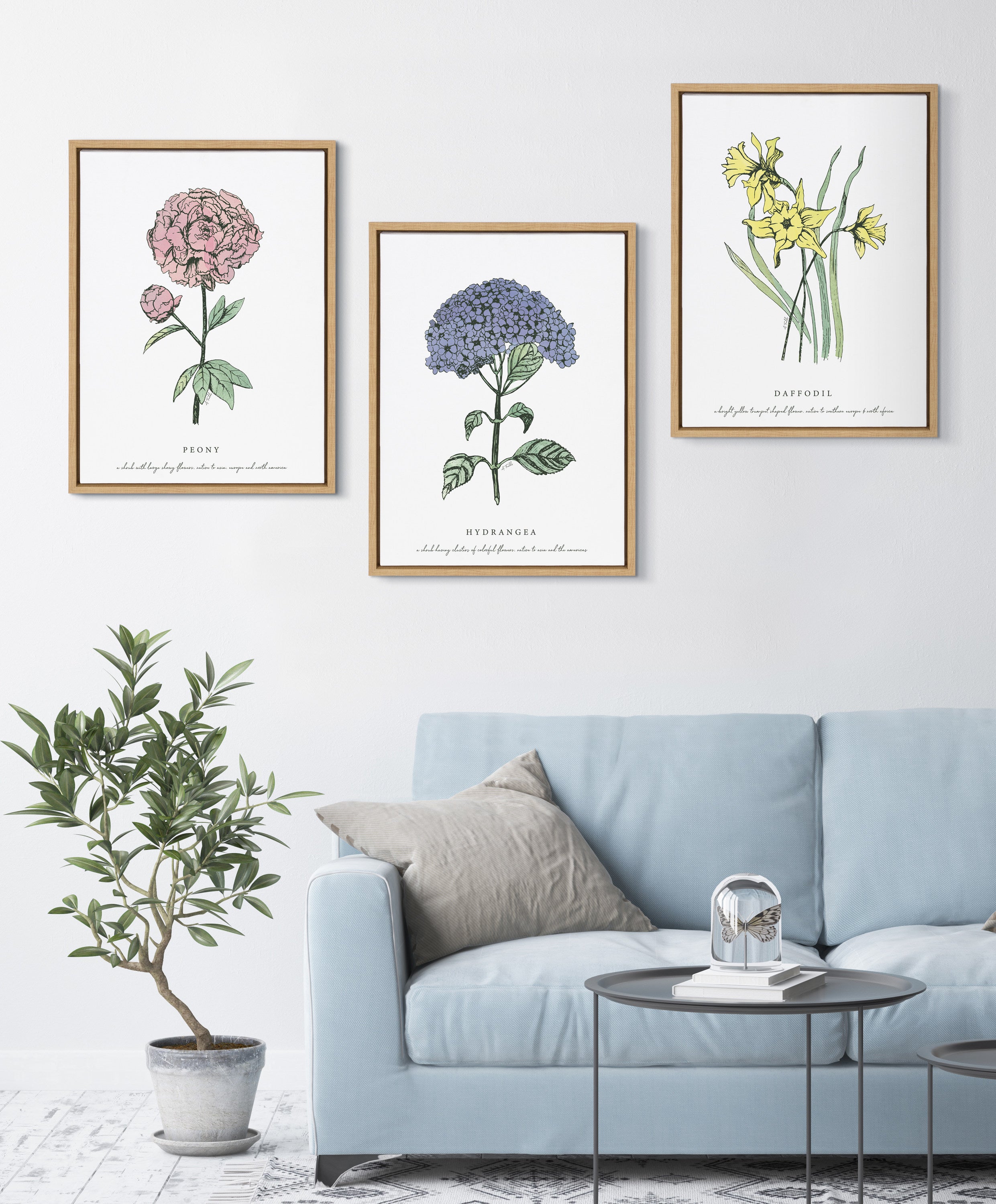 Sylvie Spring Daffodil Framed Canvas by Statement Goods