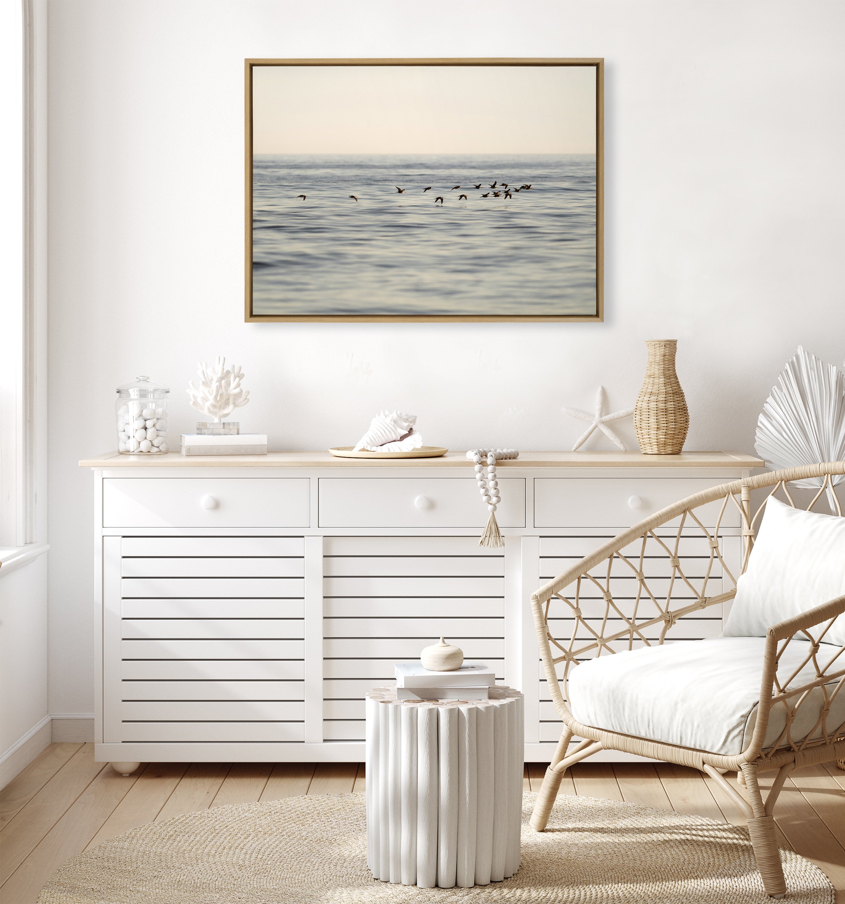 Sylvie Birds of a Feather Framed Canvas by Crystal Lynn Collins