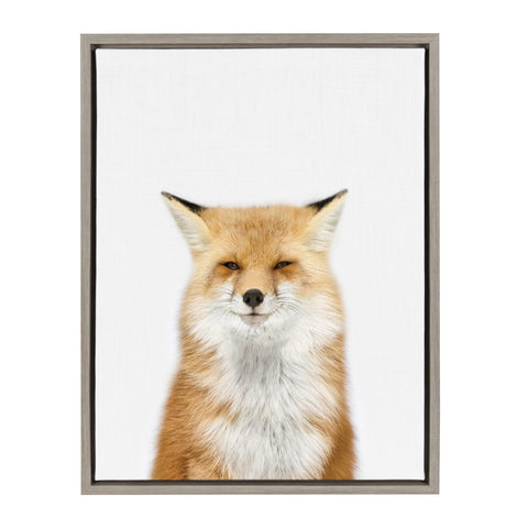 Sylvie Young Fox Framed Canvas by Amy Peterson