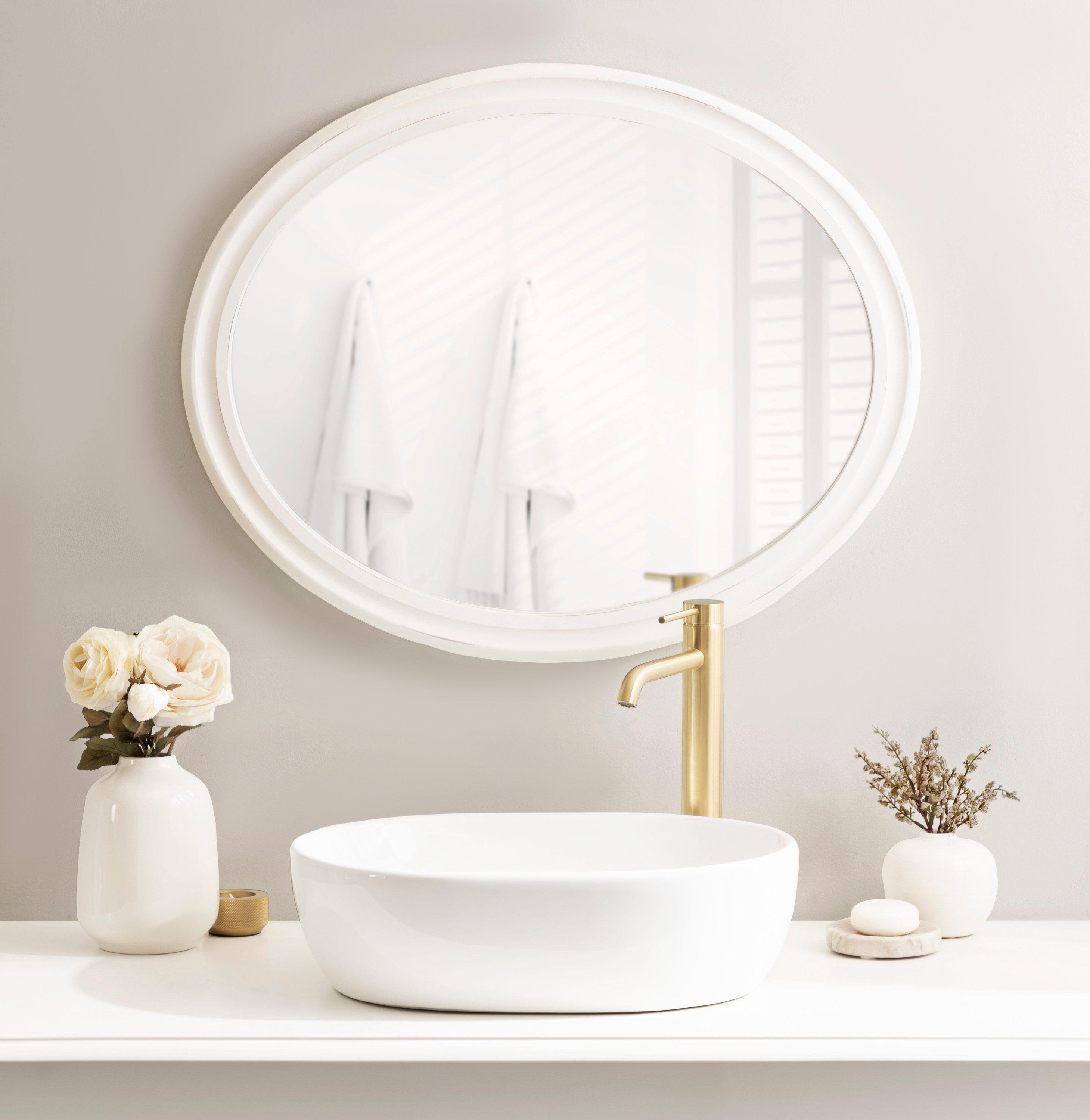 Mansell Oval Framed Wall Mirror