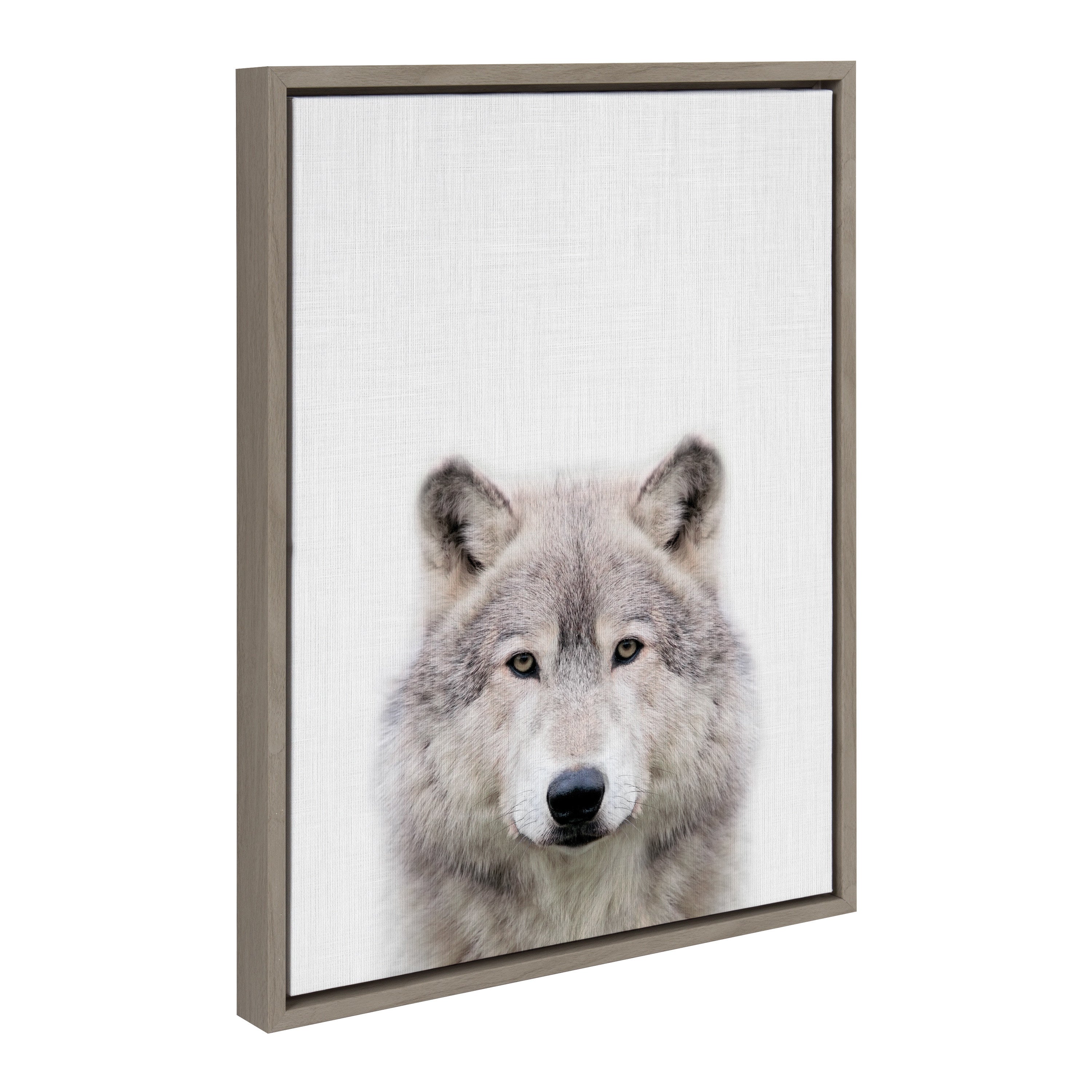 Sylvie Wolf Color Framed Canvas by Simon Te of Tai Prints