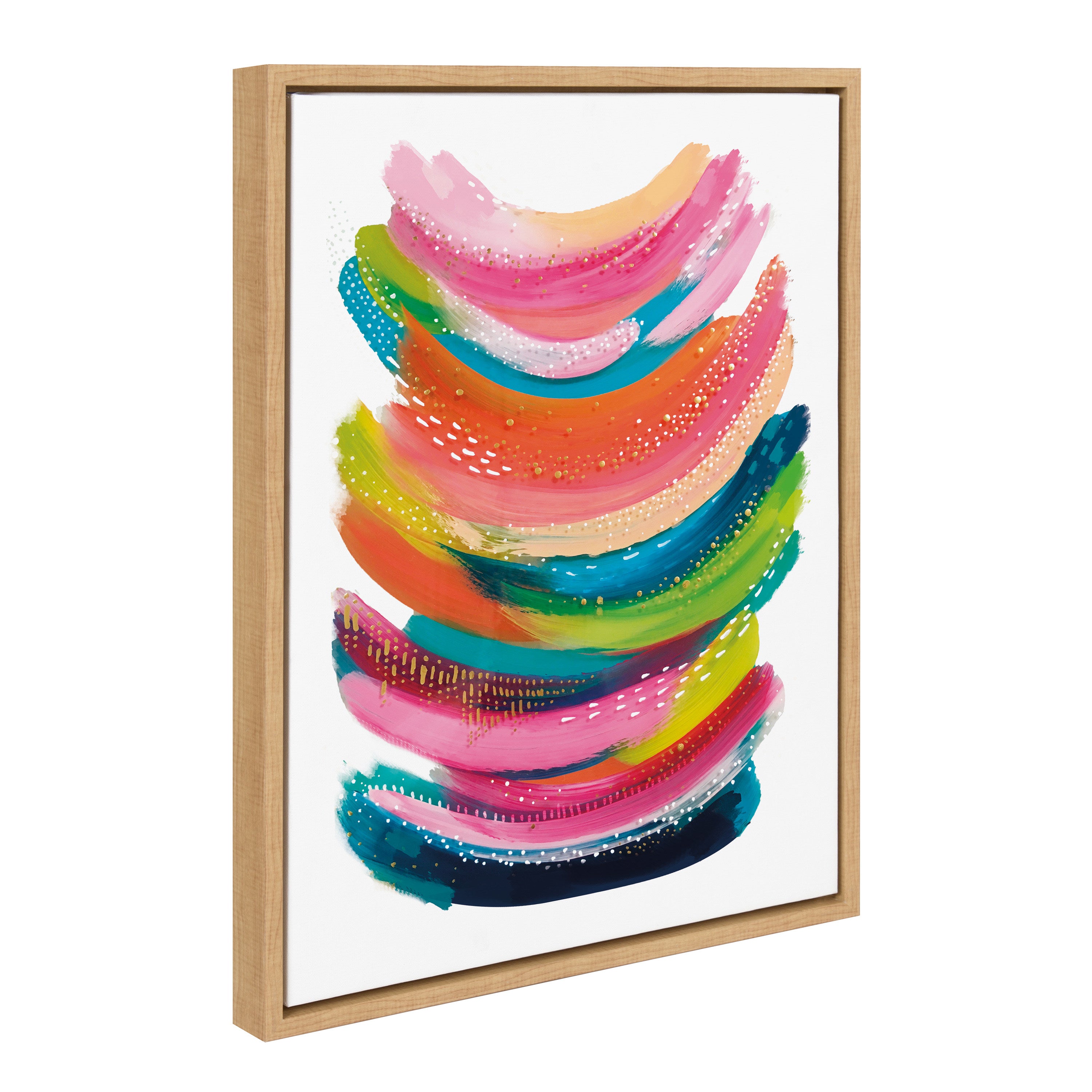 Sylvie Bright Abstract Framed Canvas by Jessi Raulet of Ettavee