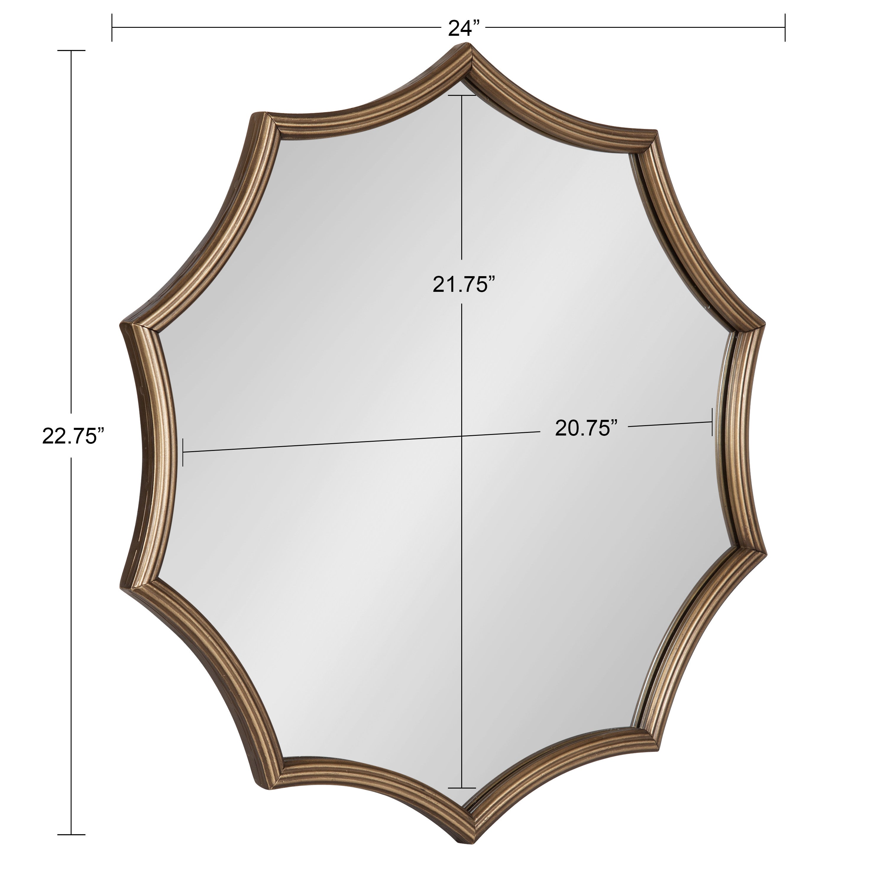 Lalina Scalloped Round Framed Accent Mirror