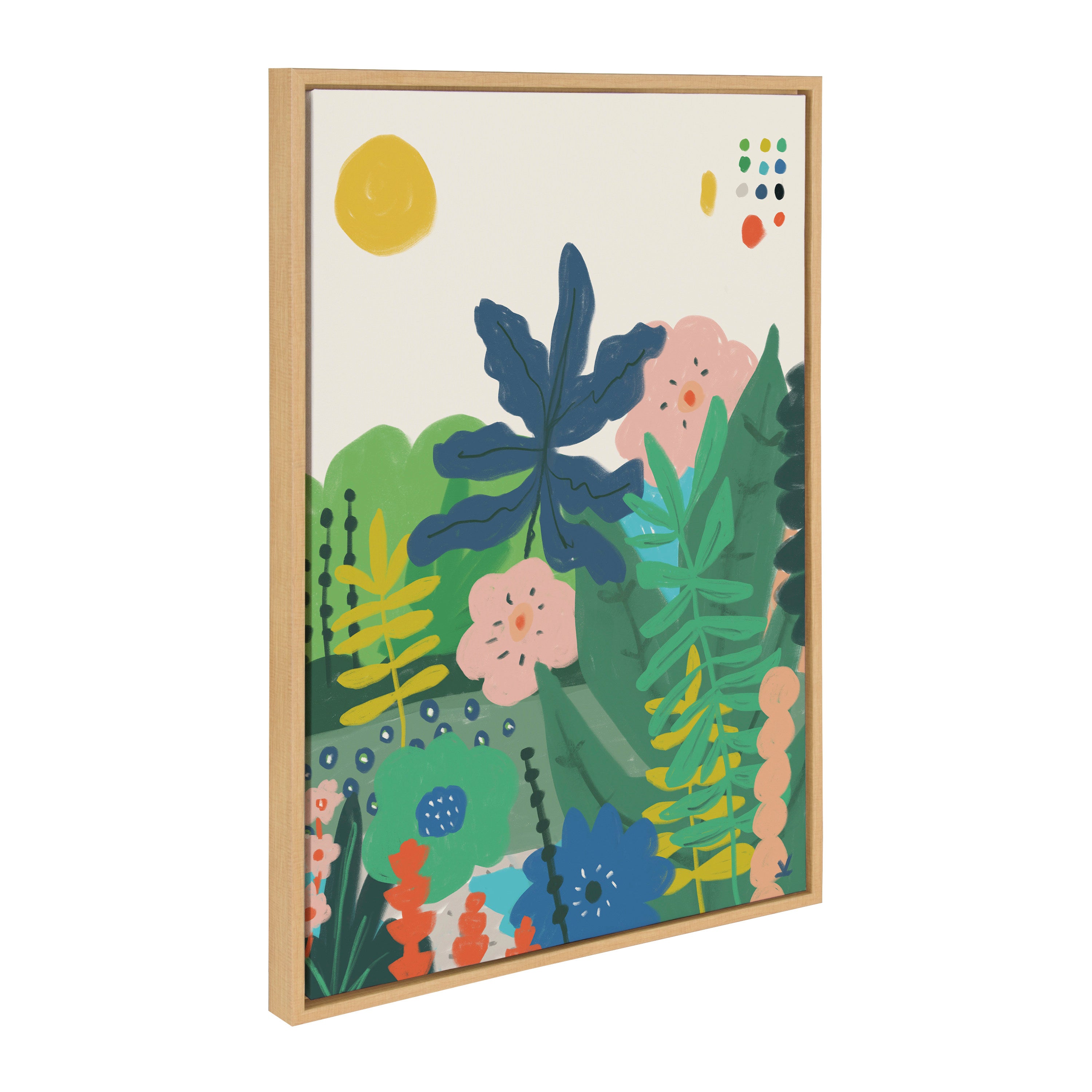 Sylvie Zen Garden 1 Framed Canvas by Kelly Knaga