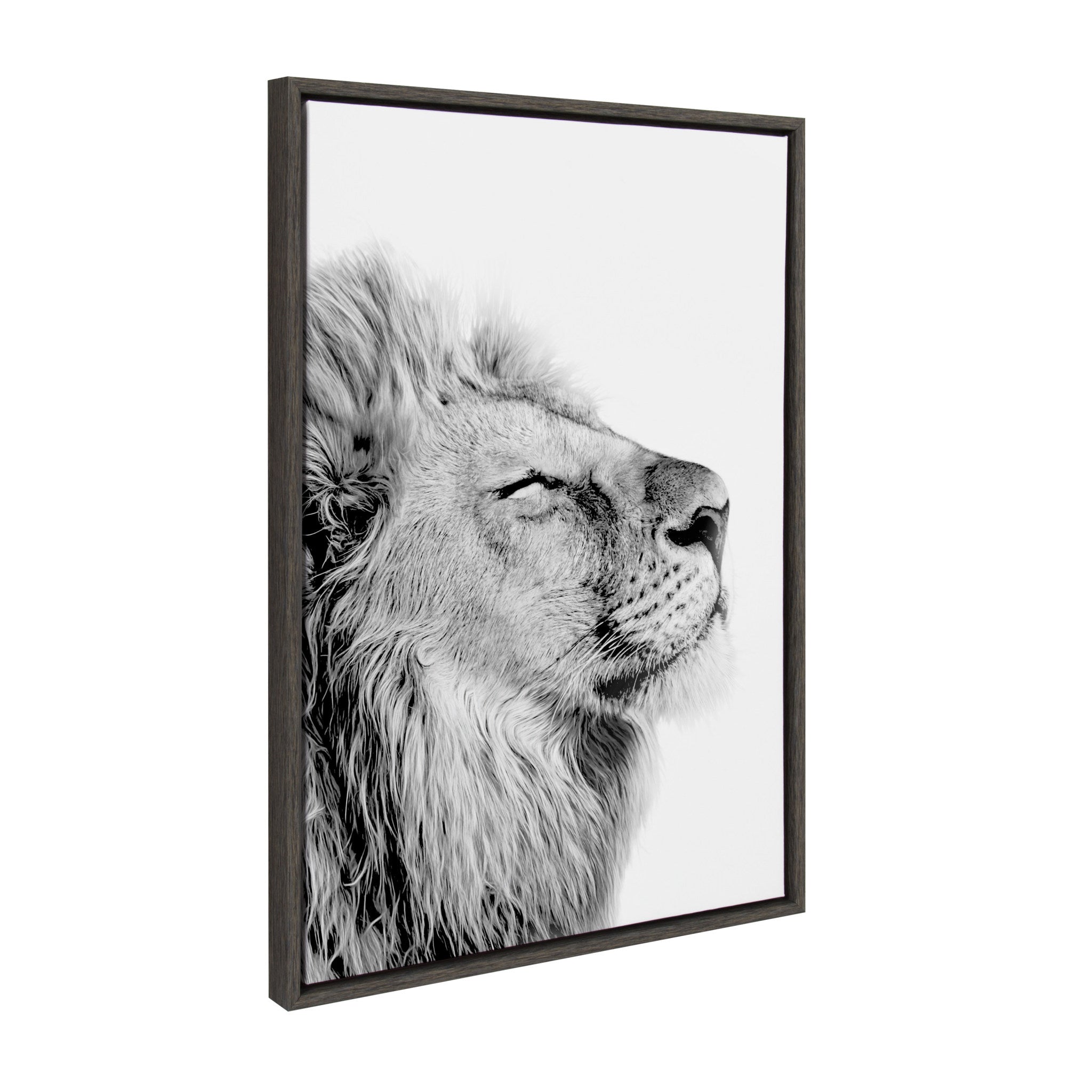 Sylvie Lion Self Actualizing Framed Canvas by Amy Peterson Art Studio