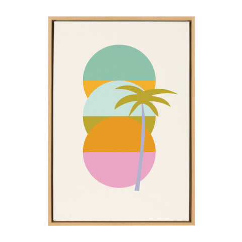 Sylvie Palm D'Or Framed Canvas by Elizabeth Olwen