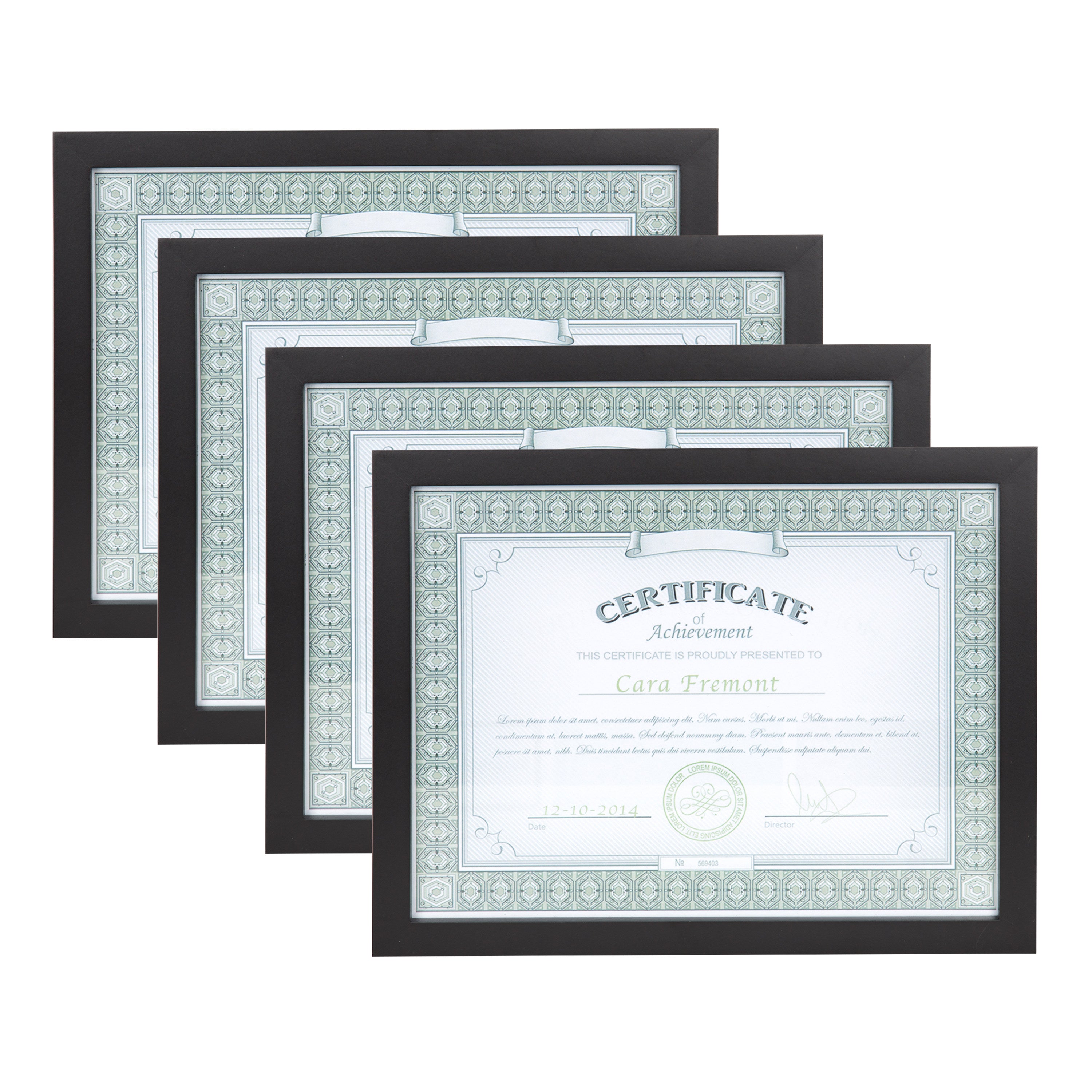 Gallery 8.5x11 Wood Document Frame, Set of 4