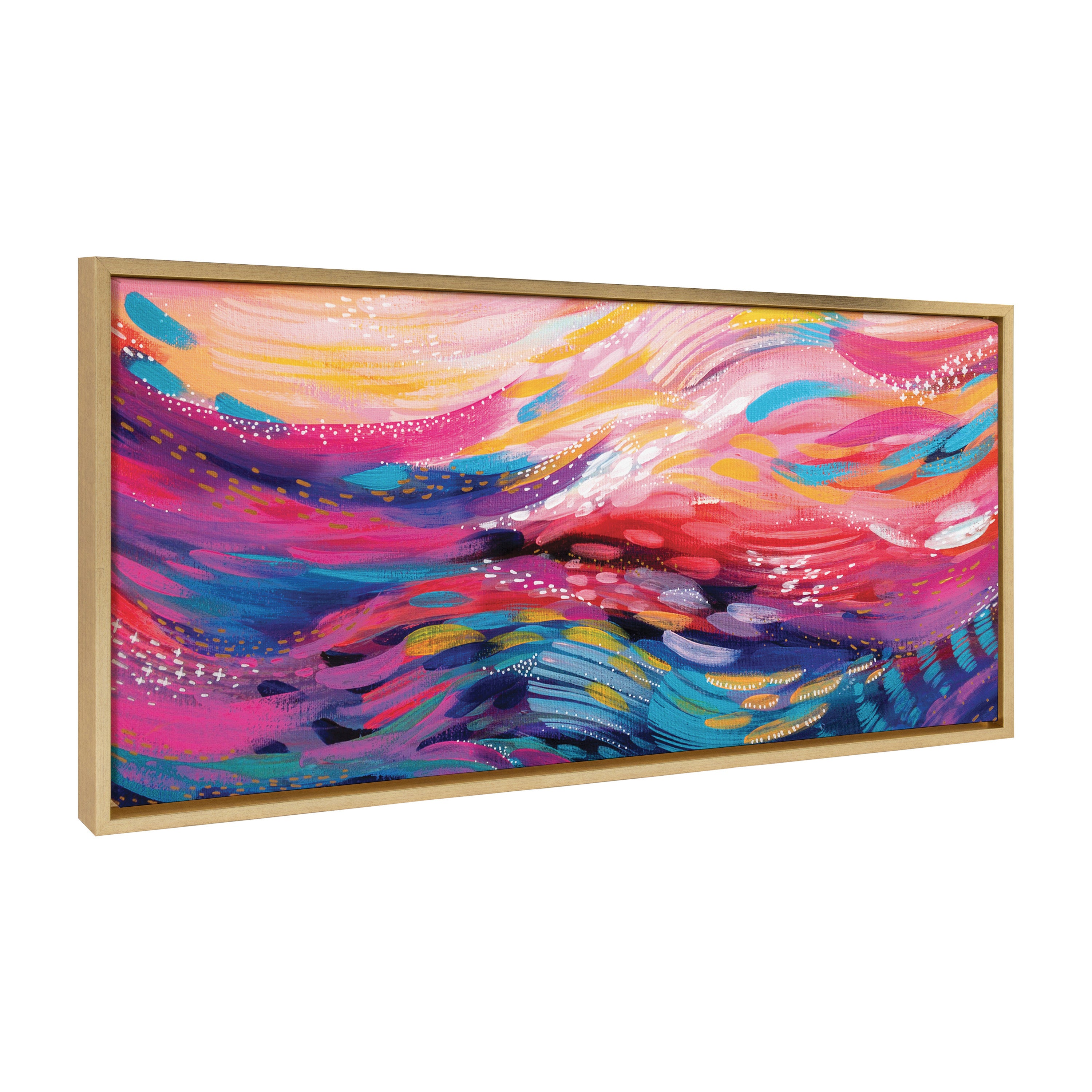 Sylvie Brush Strokes 90 Framed Canvas by Jessi Raulet of Ettavee
