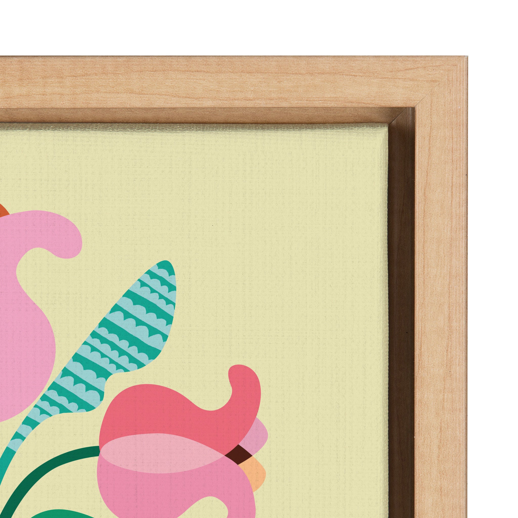 Sylvie Mid Century Modern Tulips Framed Canvas by Rachel Lee of My Dream Wall