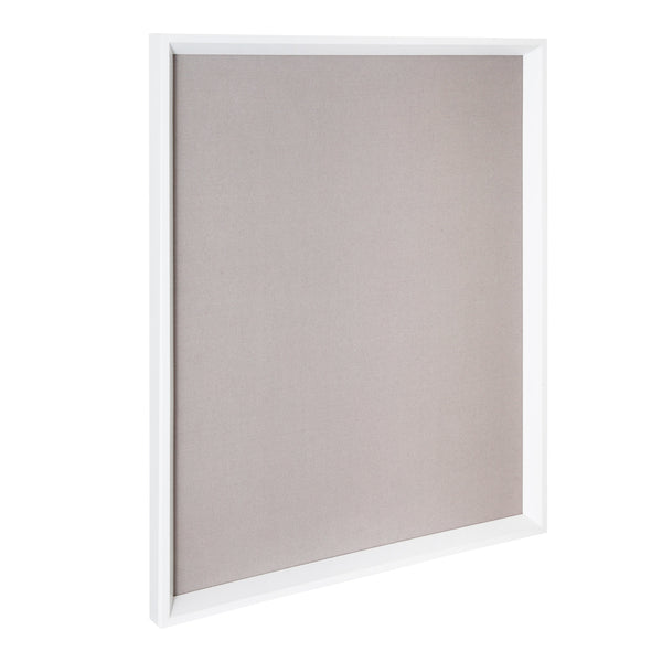 Kate and Laurel Calter Framed Gray Linen Fabric Pinboard, 21.5x27.5 ...
