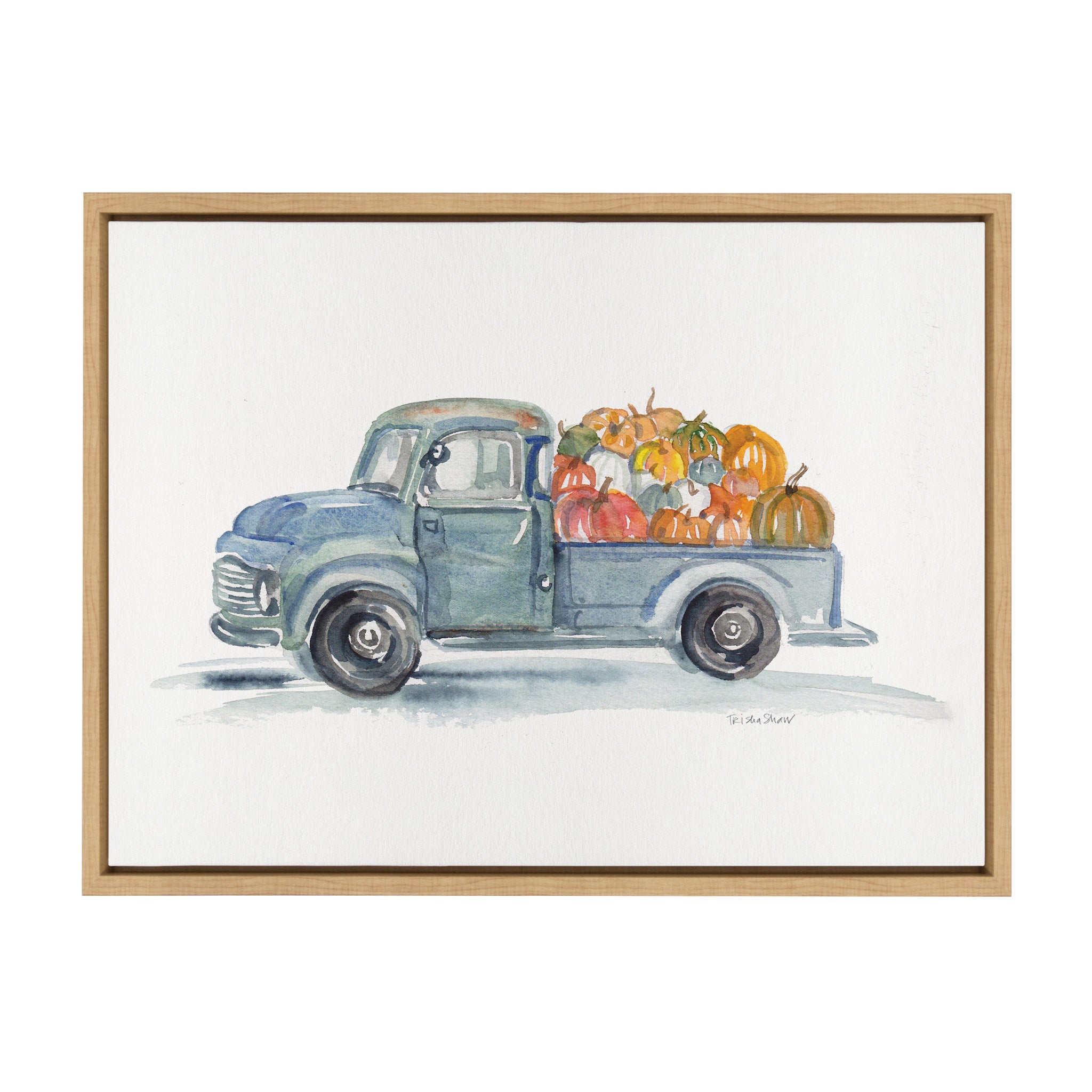 Sylvie Pumpkin Truck Framed Canvas by Patricia Shaw