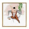 Sylvie Book Bed And Faith Framed Canvas by Mary Joak