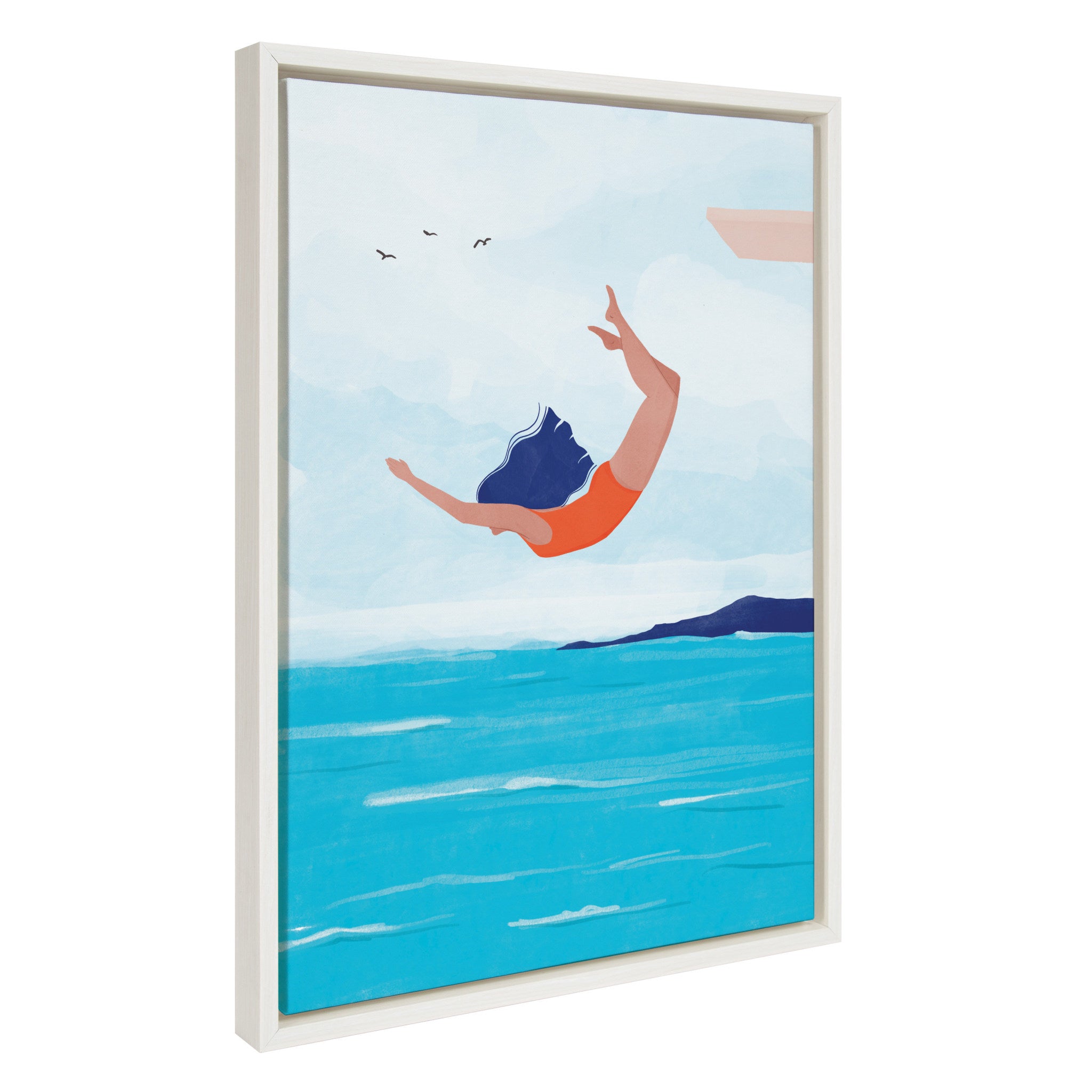 Sylvie Jump Framed Canvas by Maja Tomljanovic