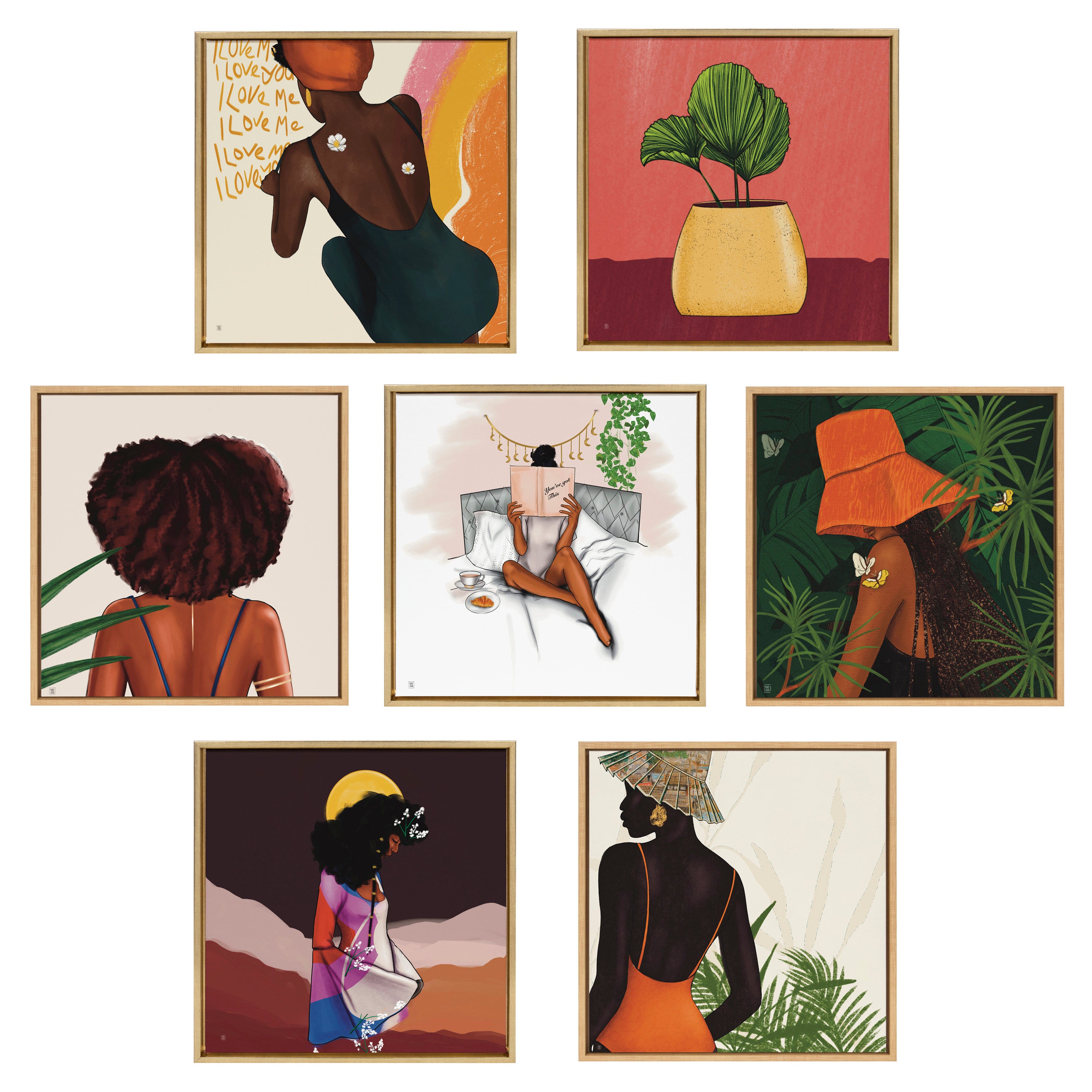 Sylvie So So Tropical Framed Canvas by Mary Joak