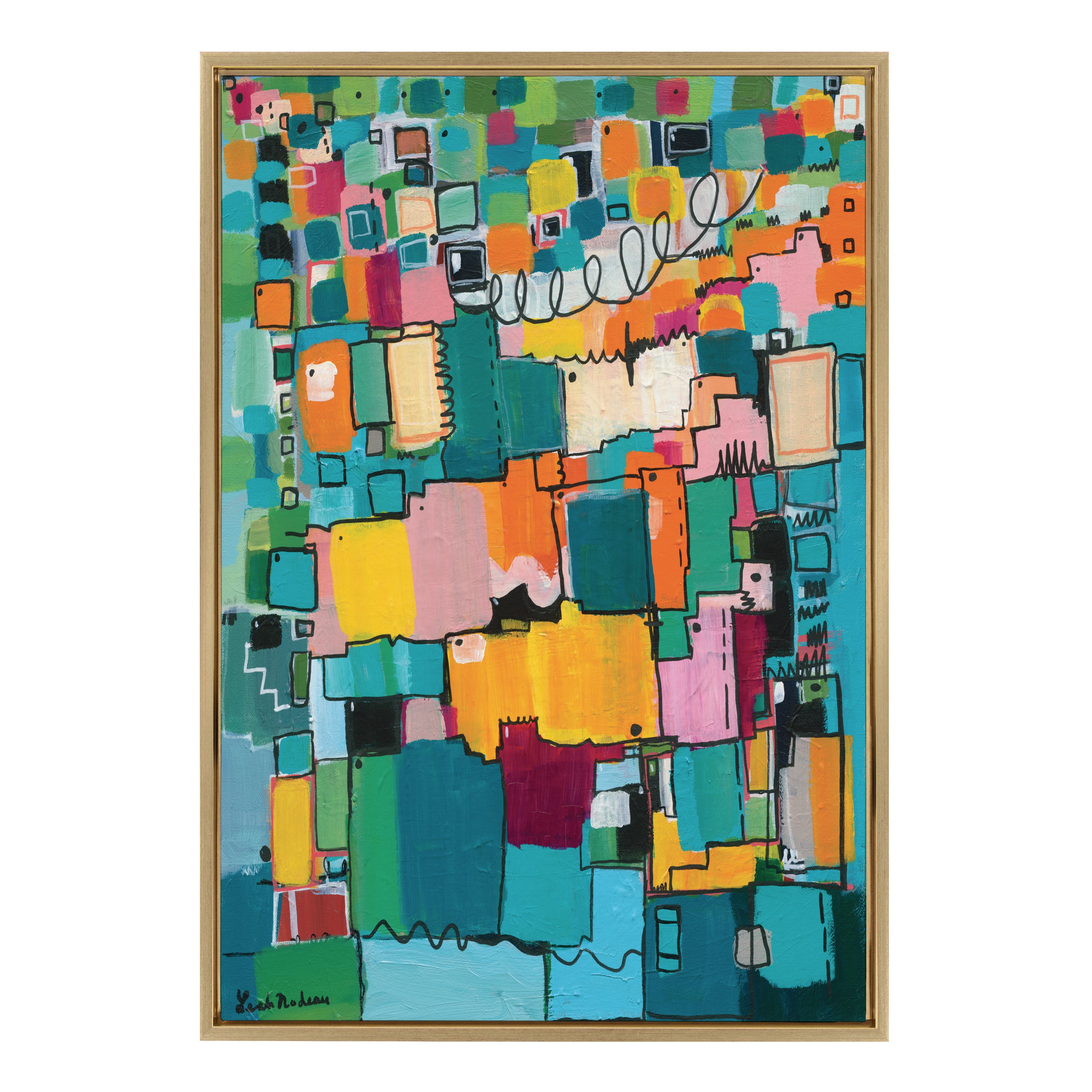 Sylvie Afternoon Delight Framed Canvas by Leah Nadeau