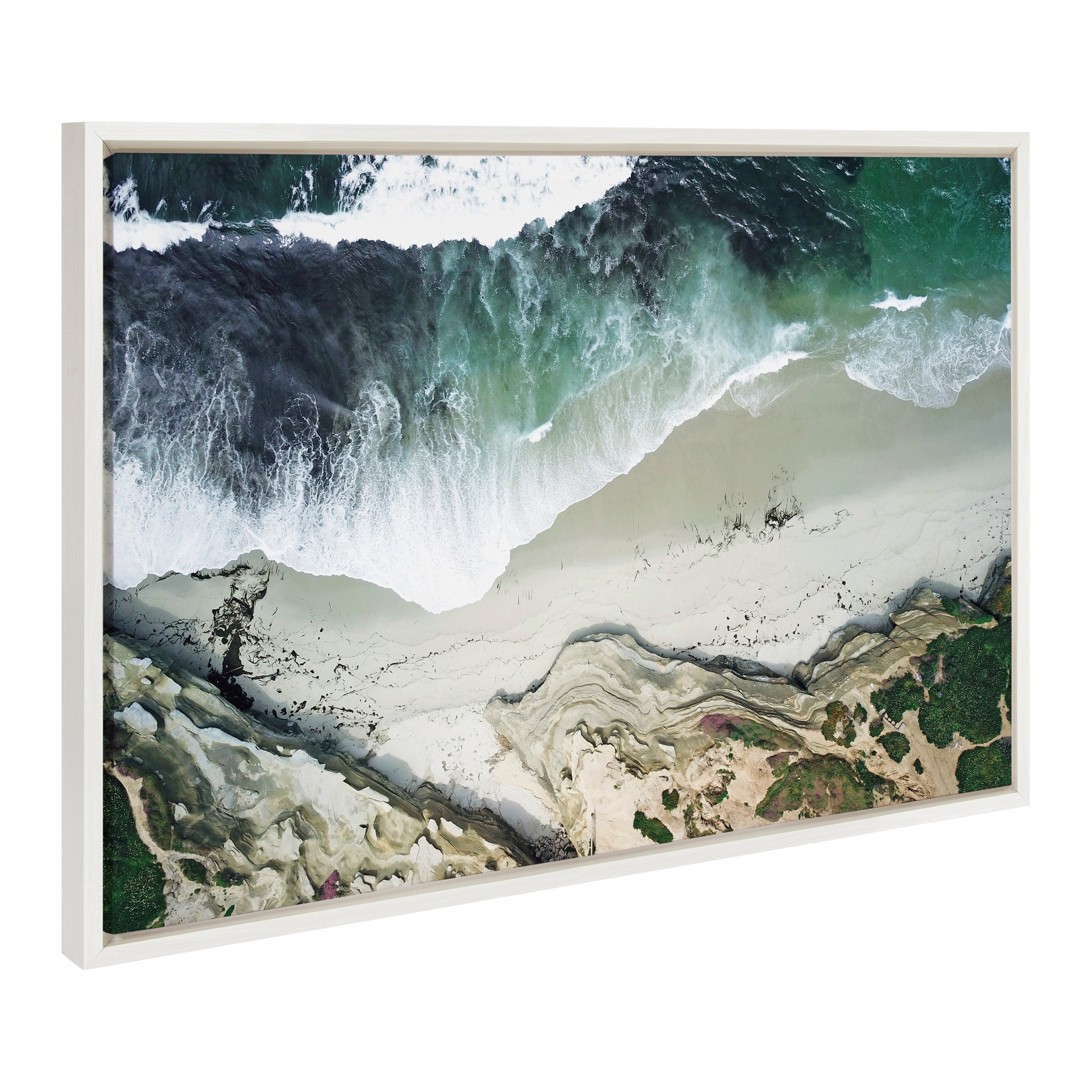 Sylvie La Jolla Curves Framed Canvas by Rachel Bolgov