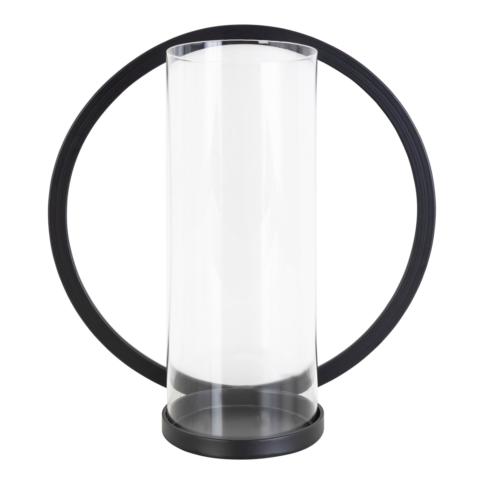 Khauli Round Metal Wall Sconce, Black 12" Diameter