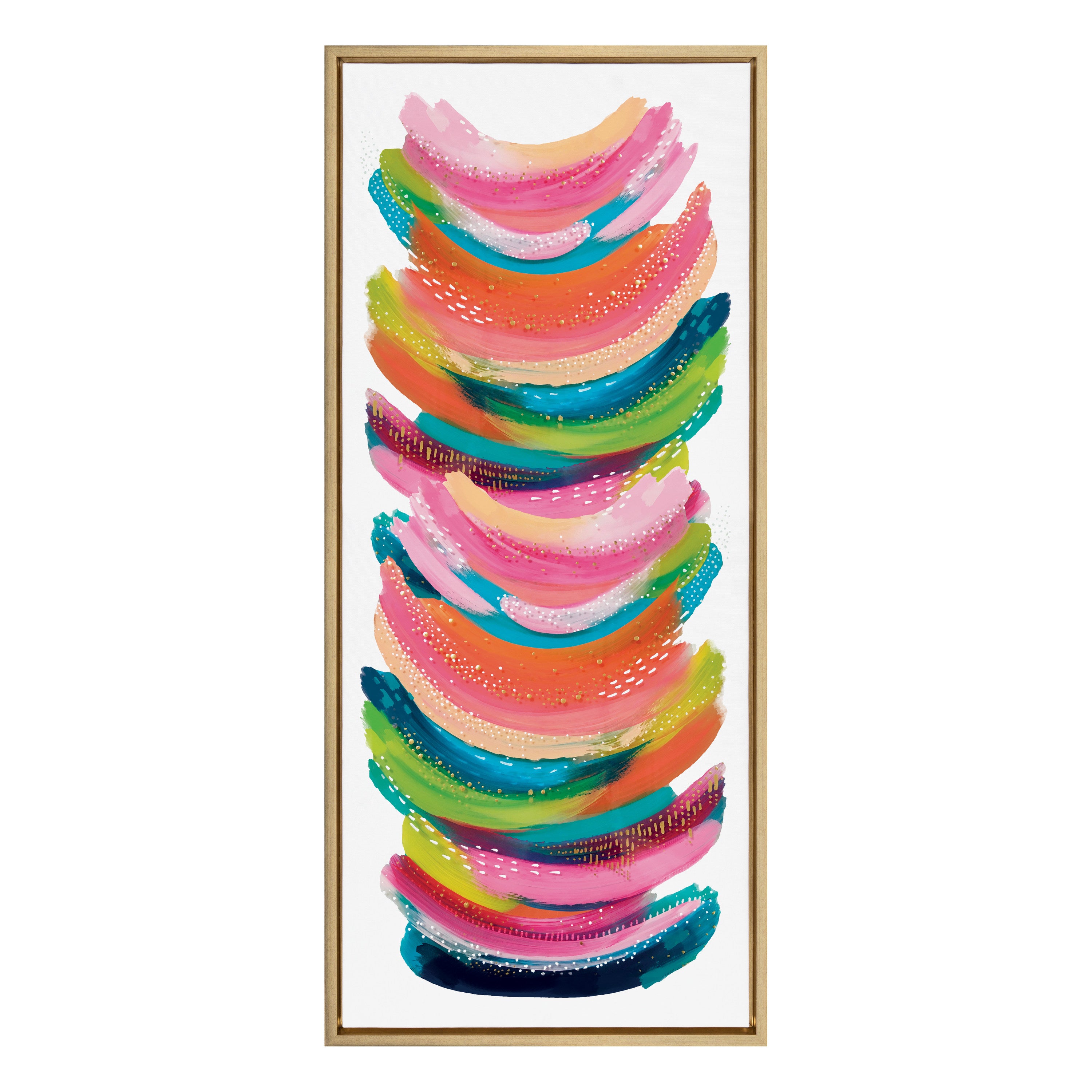 Sylvie Bright Abstract Framed Canvas by Jessi Raulet of Ettavee