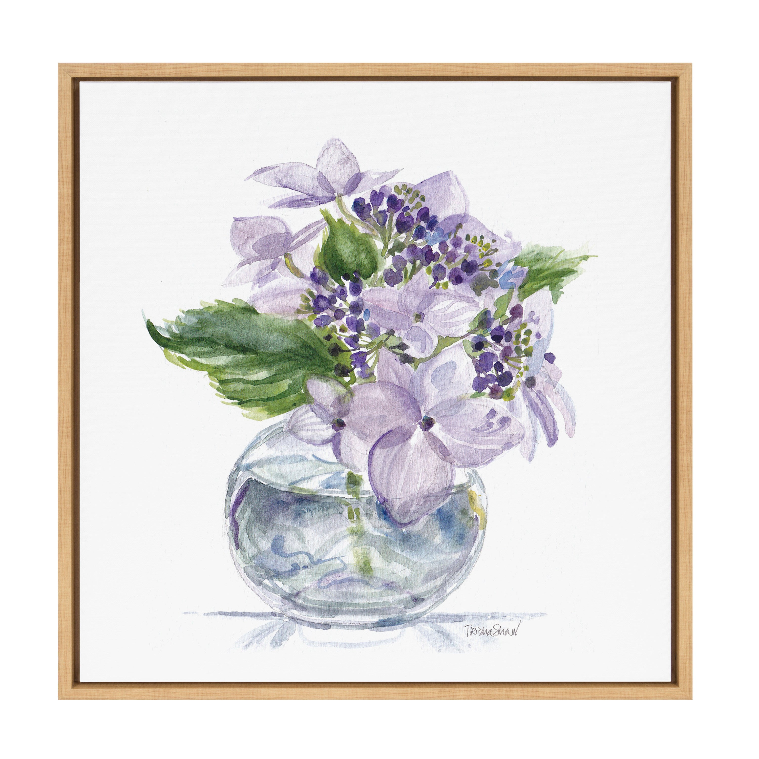 Sylvie Hydrangea Blossom Bud Framed Canvas by Patricia Shaw