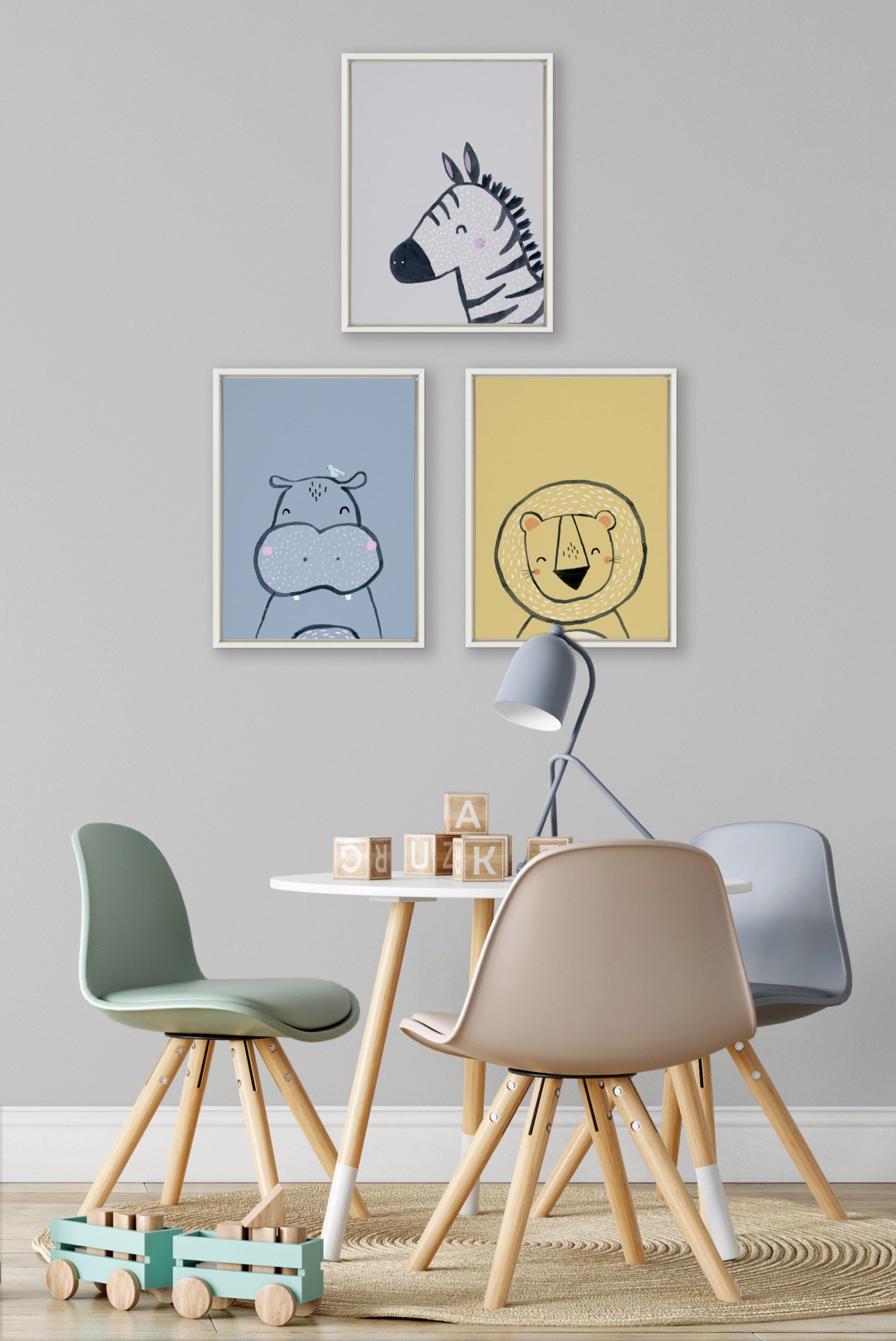 Sylvie Inky Lion Framed Canvas by Lauradidthis
