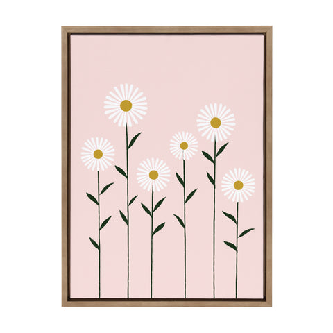 Sylvie Daisies Framed Canvas by Duchess Plum