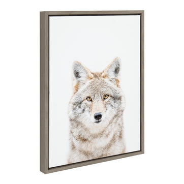 Sylvie Wolf Portrait Framed Canvas by Amy Peterson Art Studio