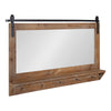 Cates Framed Wall Mirror with Shelf and Hooks